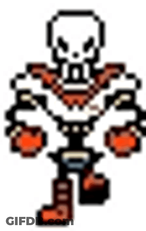 Stomping Pixel Art Papyrus GIF