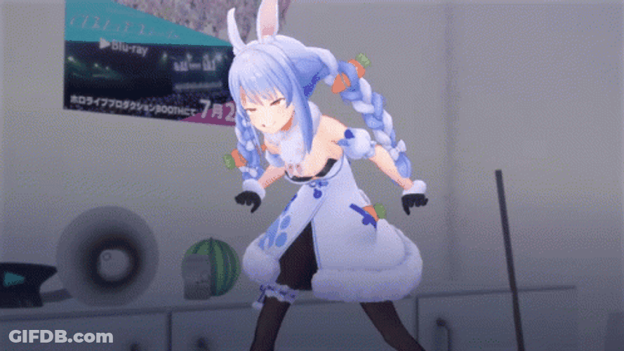 Stomping Usada Pekora Aura GIF