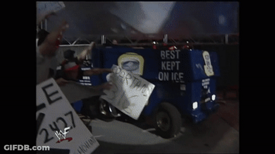 Stone Cold Beating A Guy GIF