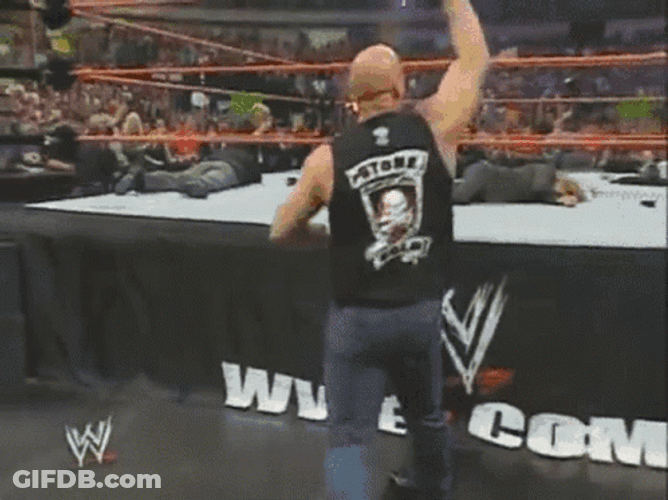 Stone Cold Beer Crowd Cheering GIF