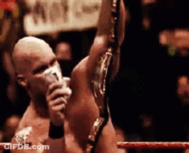 Stone Cold Beer Steve Austin Showing Off GIF