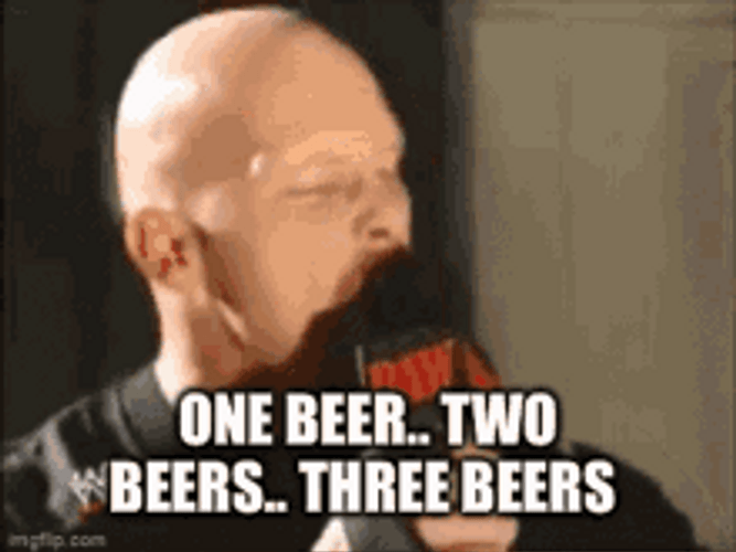 Stone Cold Counting Beers GIF