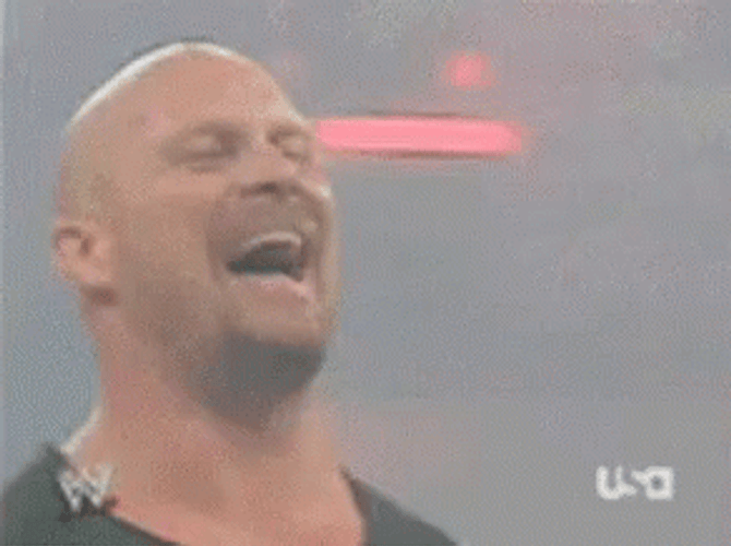 Stone Cold Fake Laugh GIF