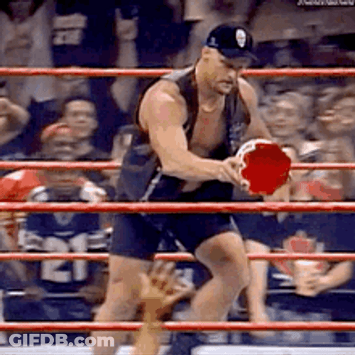 Stone Cold Kicking Object GIF
