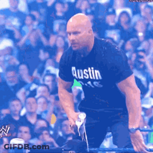 Stone Cold Lifting Beer Can GIF