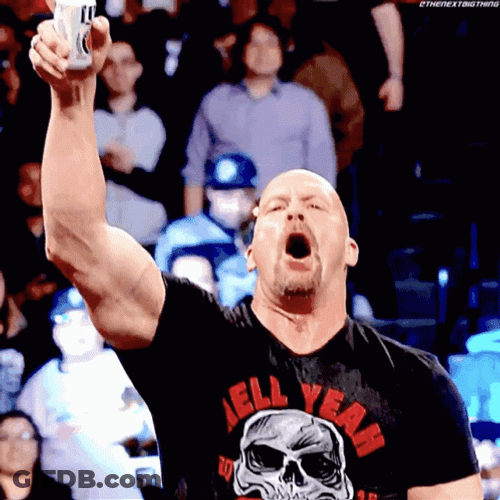 Stone Cold Pouring Beer On Himself GIF