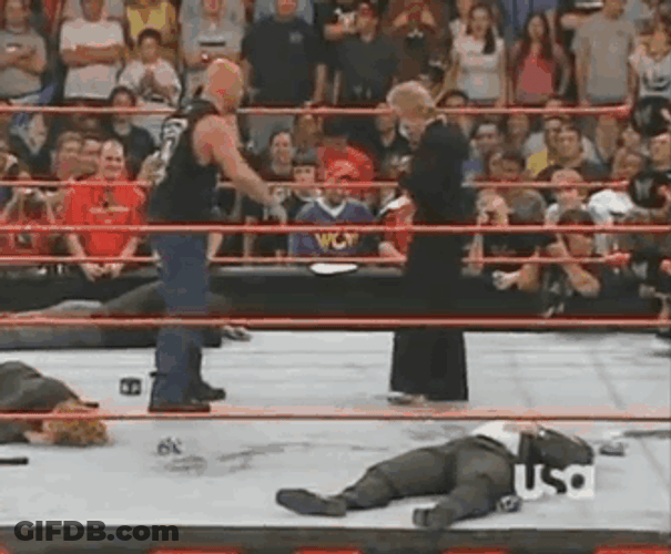 Stone Cold Slamming A Female GIF