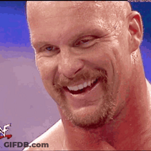 Stone Cold Smiling Face GIF