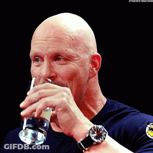 Stone Cold Steve Austin Drinking Glass Of Beer GIF