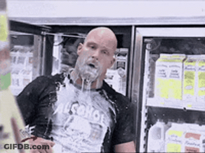 Stone Cold Steve Austin Drinking Milk GIF