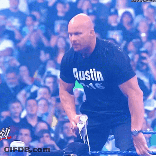 Stone Cold Steve Austin Rising Beer GIF