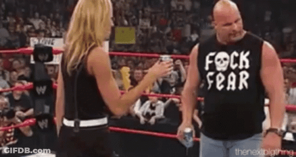 Stone Cold Steve Austin Stunner Move On Lady GIF