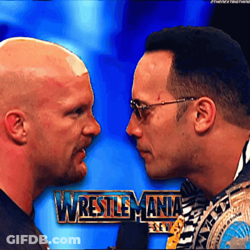 Stone Cold Steve Austin Vs The Rock GIF