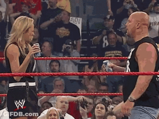 Stone Cold Stunner Move On Stacy Keibler GIF