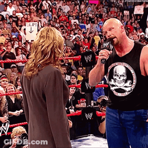 Stone Cold Stunner On Female Emcee GIF