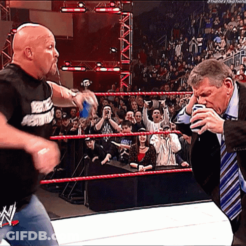 Stone Cold Stunner On Vince McMahon GIF