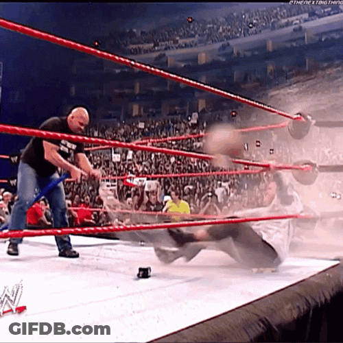 Stone Cold Stunner Steve Austin Hosing Down Opponent GIF