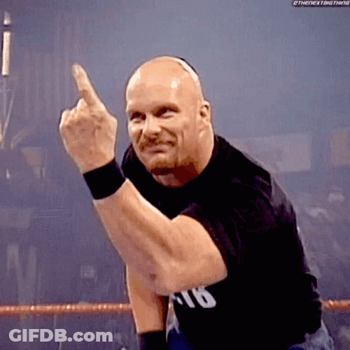 Stone Cold Stunner Steve Austin Mocking GIF