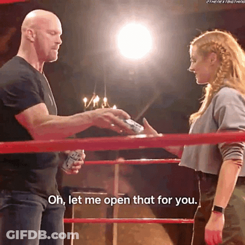 Stone Cold Stunner Steve Austin Offers Soda GIF