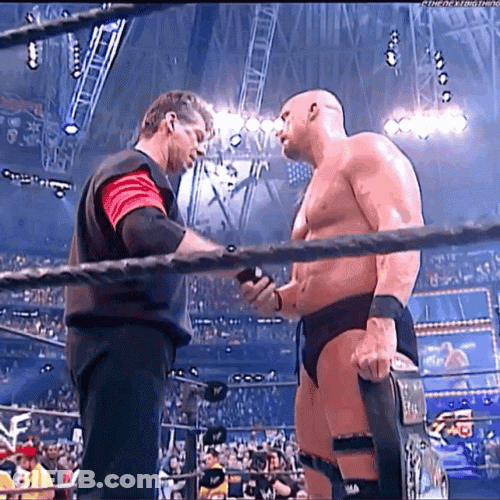 Stone Cold Stunner Steve Austin Vince McMahon Handshake GIF