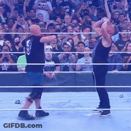 Stone Cold Stunner Steve Austin Wrestlemania GIF
