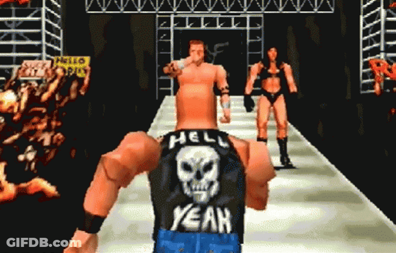 Stone Cold Stunner Video Gameplay GIF