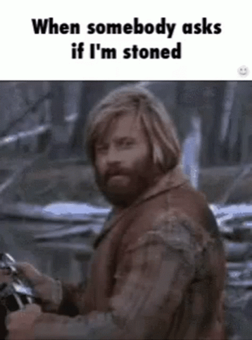 Stoned Jeremiah Johnson Close-Up GIF