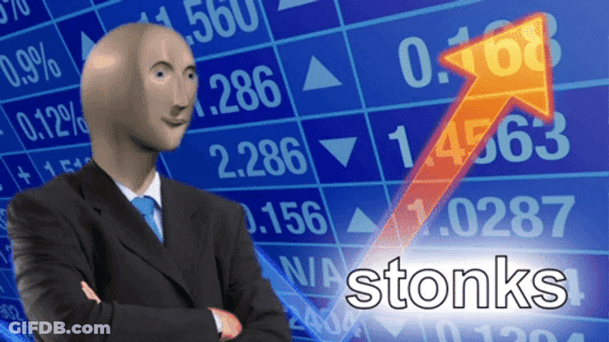 Stonks Meme Man And Athlete GIF