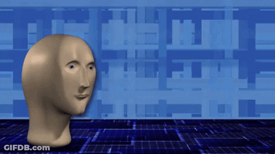 Stonks Meme Man Corn Cube GIF