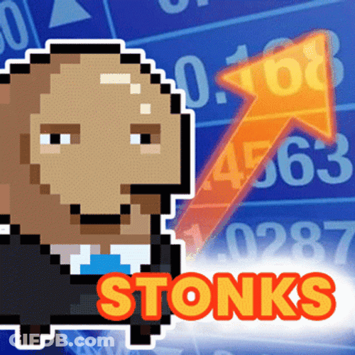 Stonks Meme Man Head Bopping GIF