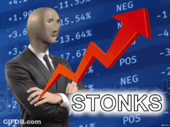 Stonks Meme Man With Crossed Arms GIF