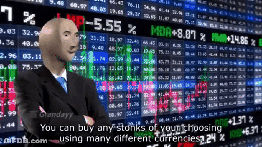 Stonks Meme Man With Numbers Behind Him GIF