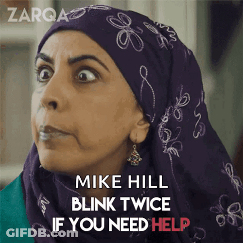 Stop Blink Twice Get Some Help GIF