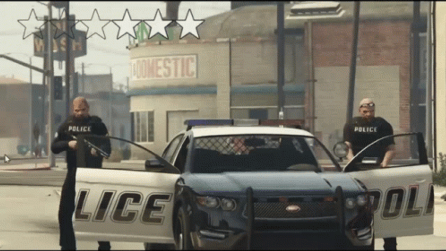 Stop Breaking The Law Police Offocer Dancing GTA GIF