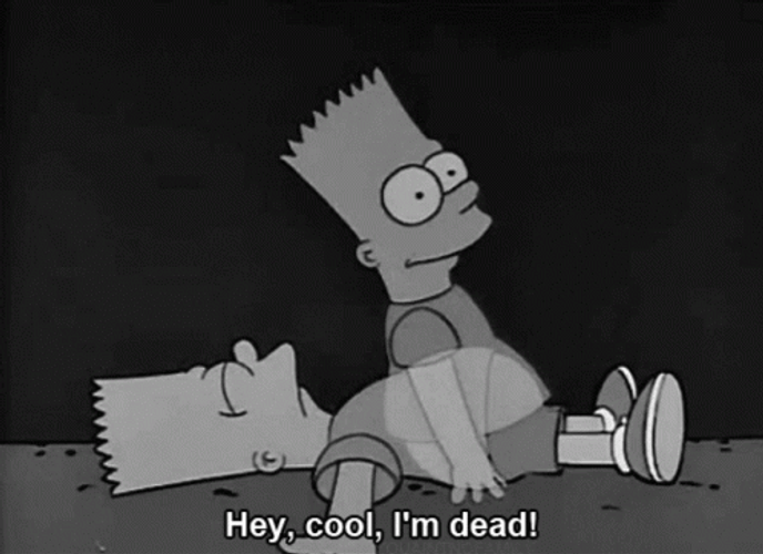 Stop He's Already Dead Bart Simpson GIF