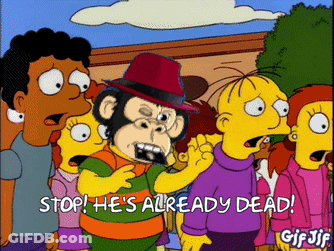 Stop He's Already Dead Cartoon Scene GIF