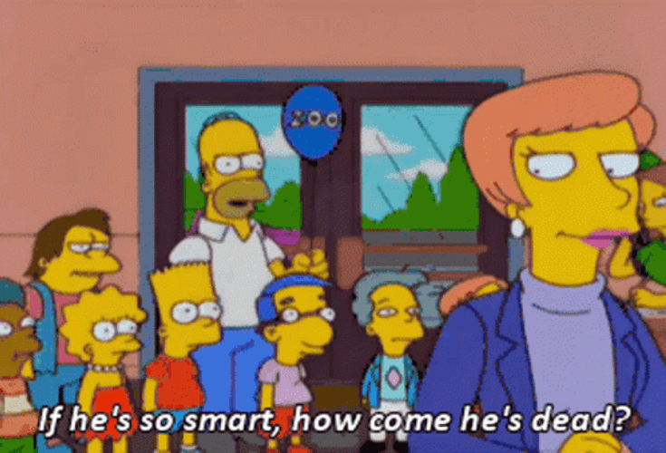 Stop He's Already Dead Homer In School GIF