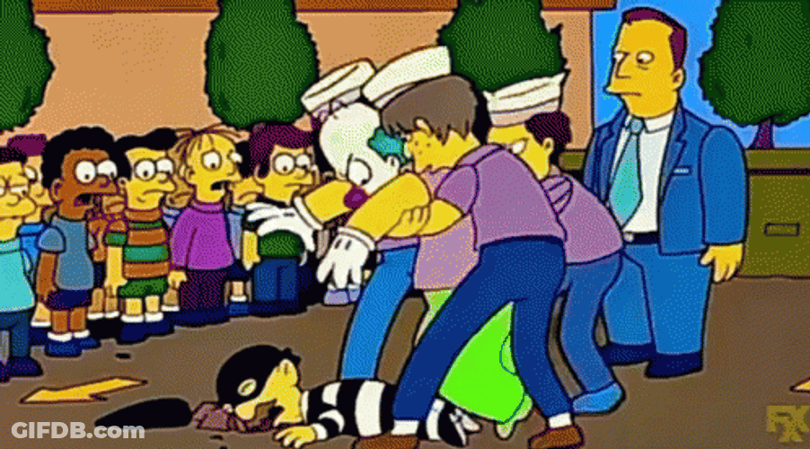 Stop He's Already Dead Krusty Simpsons GIF