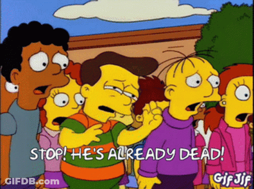Stop He's Already Dead Text GIF