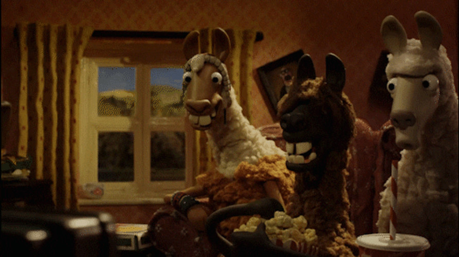 Stop Motion Animals Eating Popcorn Meme GIF