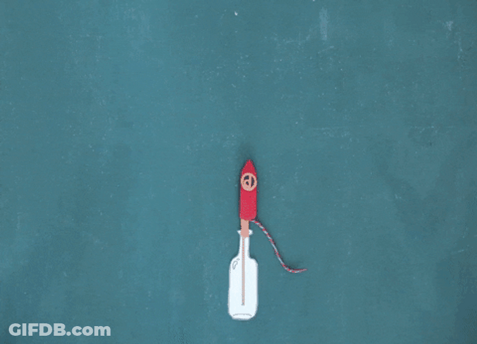 Stop Motion Fire Cracker GIF