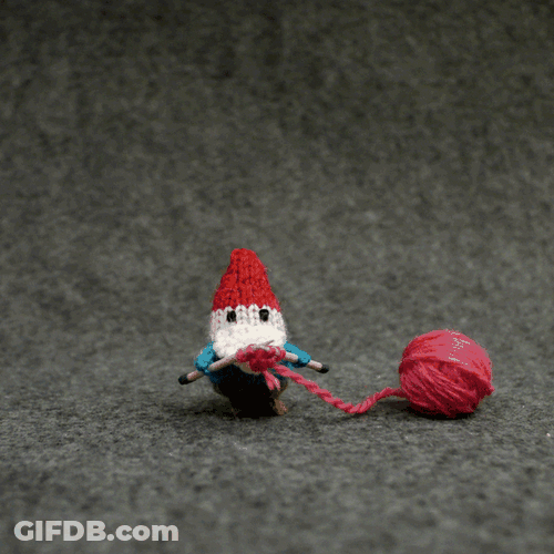 Stop Motion Knit Heart GIF