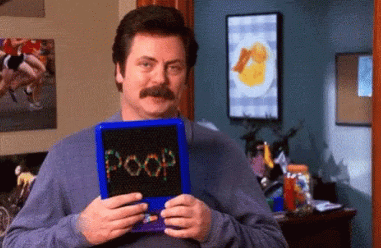 Stop Pooping Blinking Text GIF