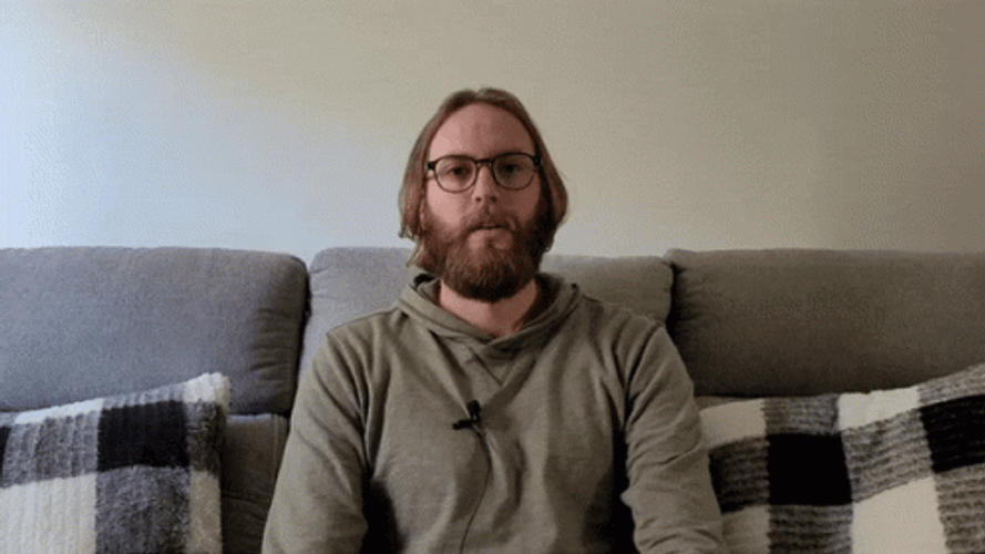 Stop Pooping Long Haired Man With Glasses GIF