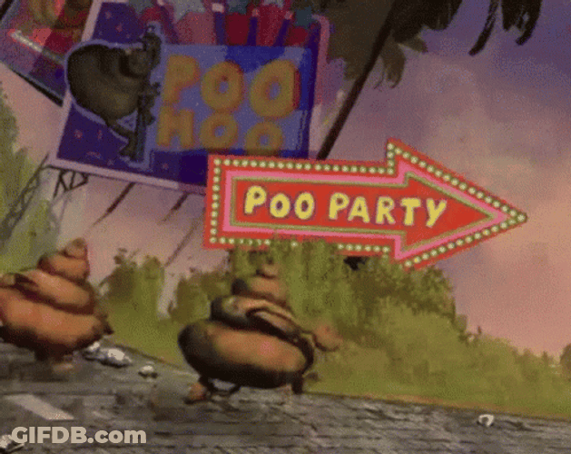 Stop Pooping Poo Party GIF