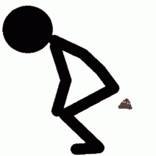 Stop Pooping Stick Man GIF