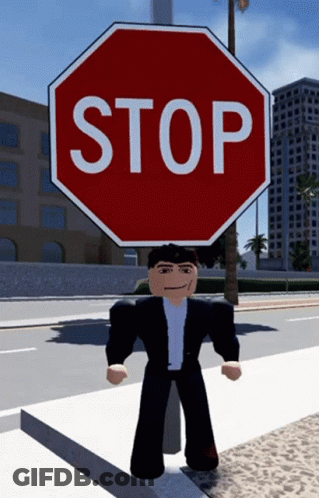 Stop Sign On Street With ViralHog Logo GIF