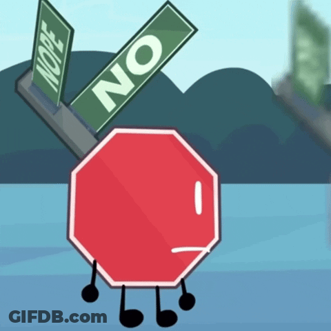 Stop Sign Surrounded By No Signs GIF