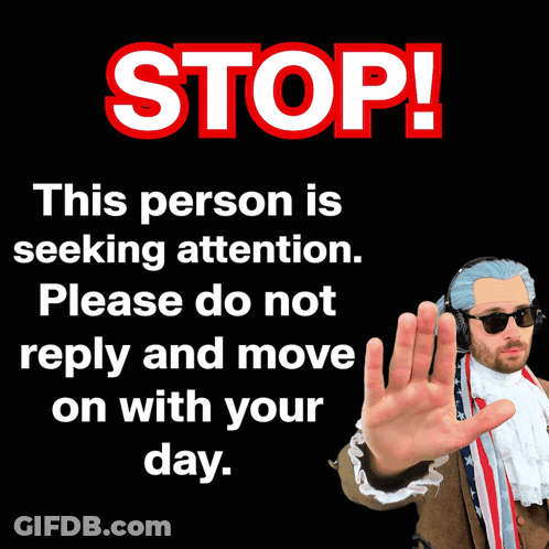 Stop Sign With Man In Wig And Headphones GIF