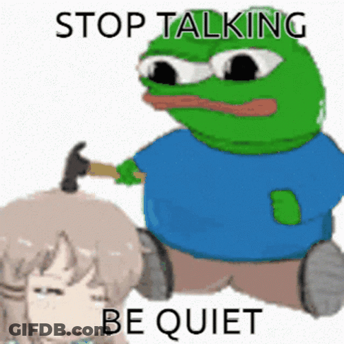 Stop Talking Be Quiet GIF
